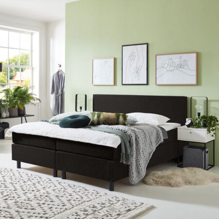 Boxspring 'Stockholm' kleur zwart