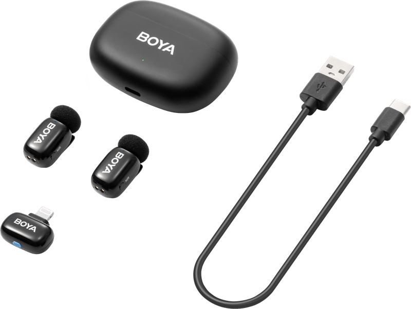 Boya Mini 2 Zwart voor Lightning