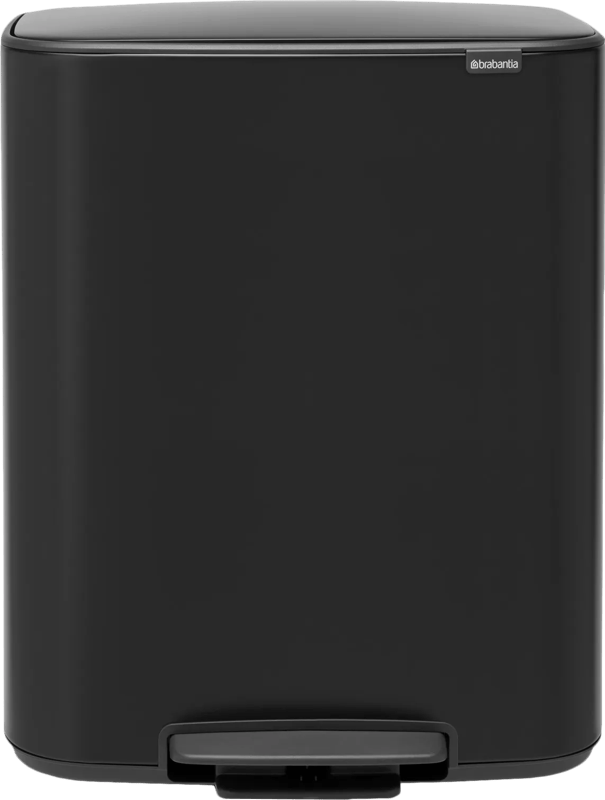 Brabantia Bo Pedal Bin 2 x 30 Liter Matt Black