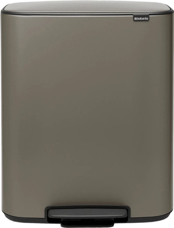 Brabantia Bo Pedal Bin 2 x 30 Liter Platinum