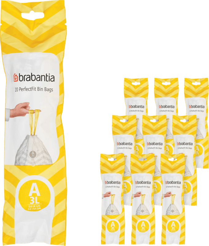 Brabantia Vuilniszakken Code A - 3 Liter (120 stuks)