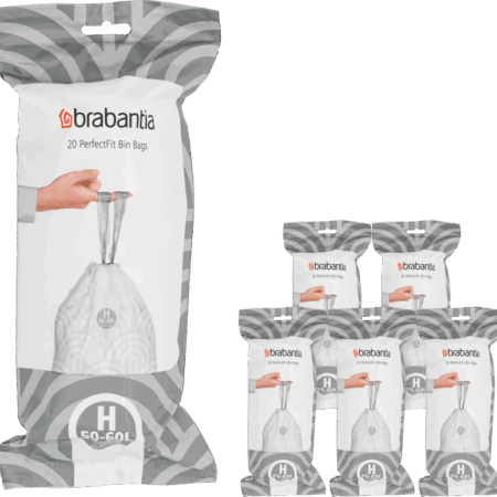 Brabantia Vuilniszakken Code H - 50-60 Liter (120 stuks)
