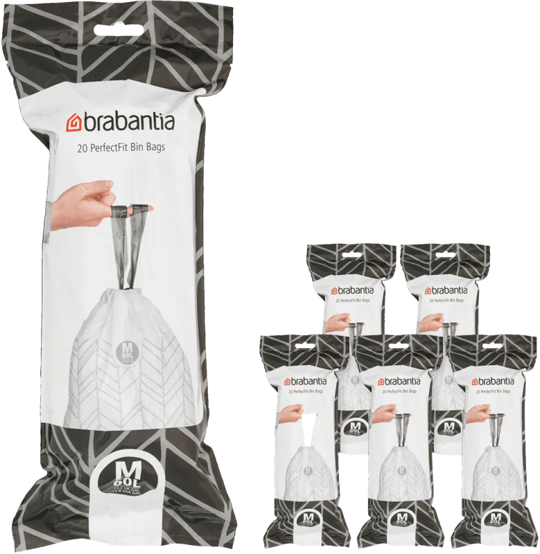 Brabantia Vuilniszakken Code M - 60 Liter (120 stuks)