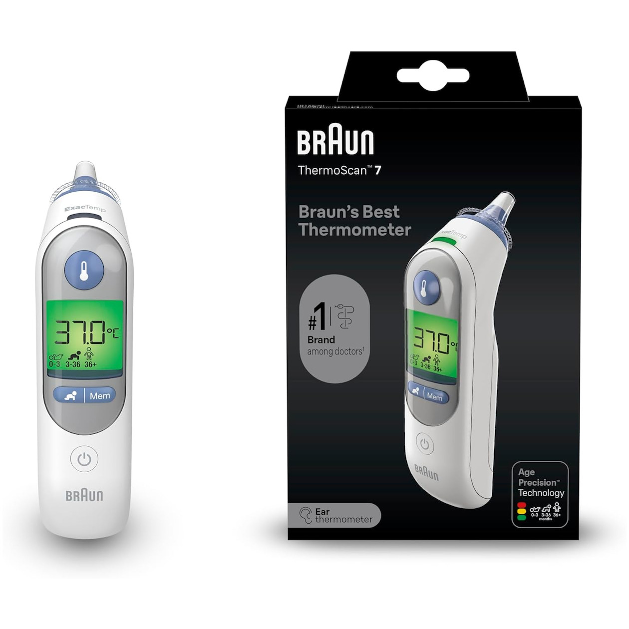 Braun IRT6525WE Digitale thermometer Wit | Braun