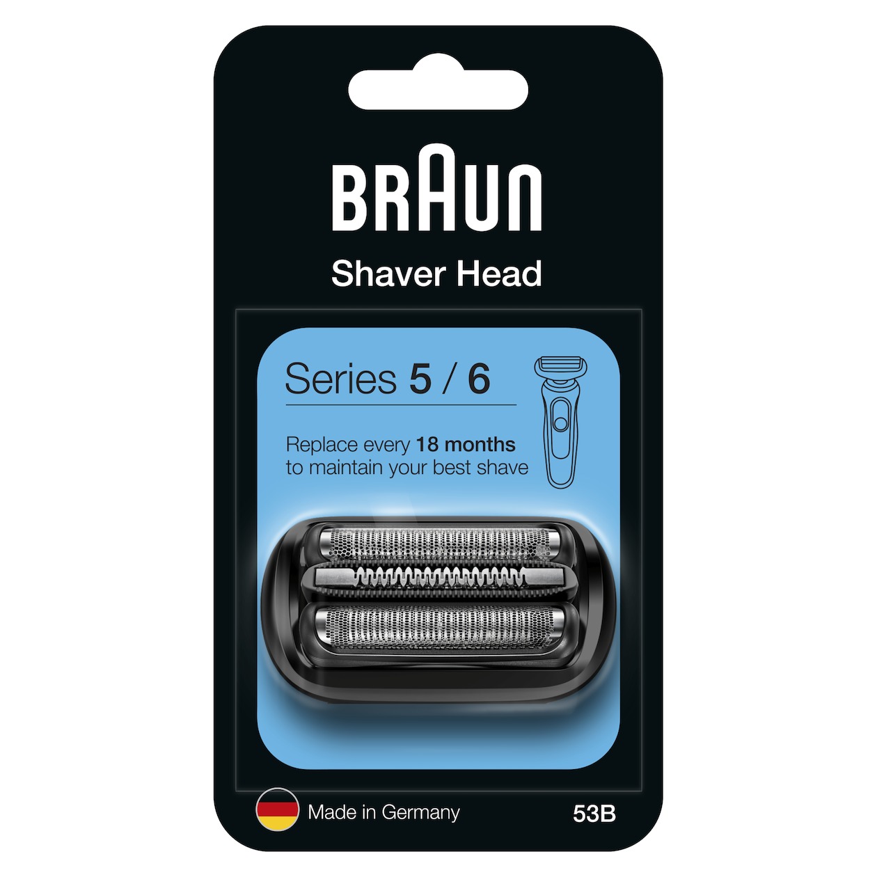 Braun Scheerblad / 53B / Series 5/6 Scheerhoofden Zwart | Braun