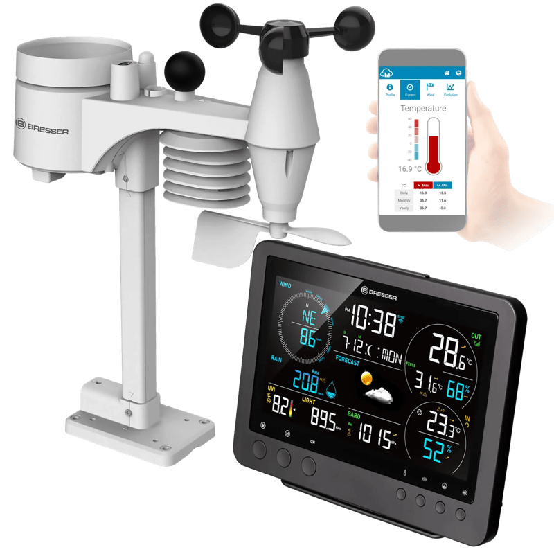 Bresser Professioneel Wifi Weerstation 8-in-1 Bise