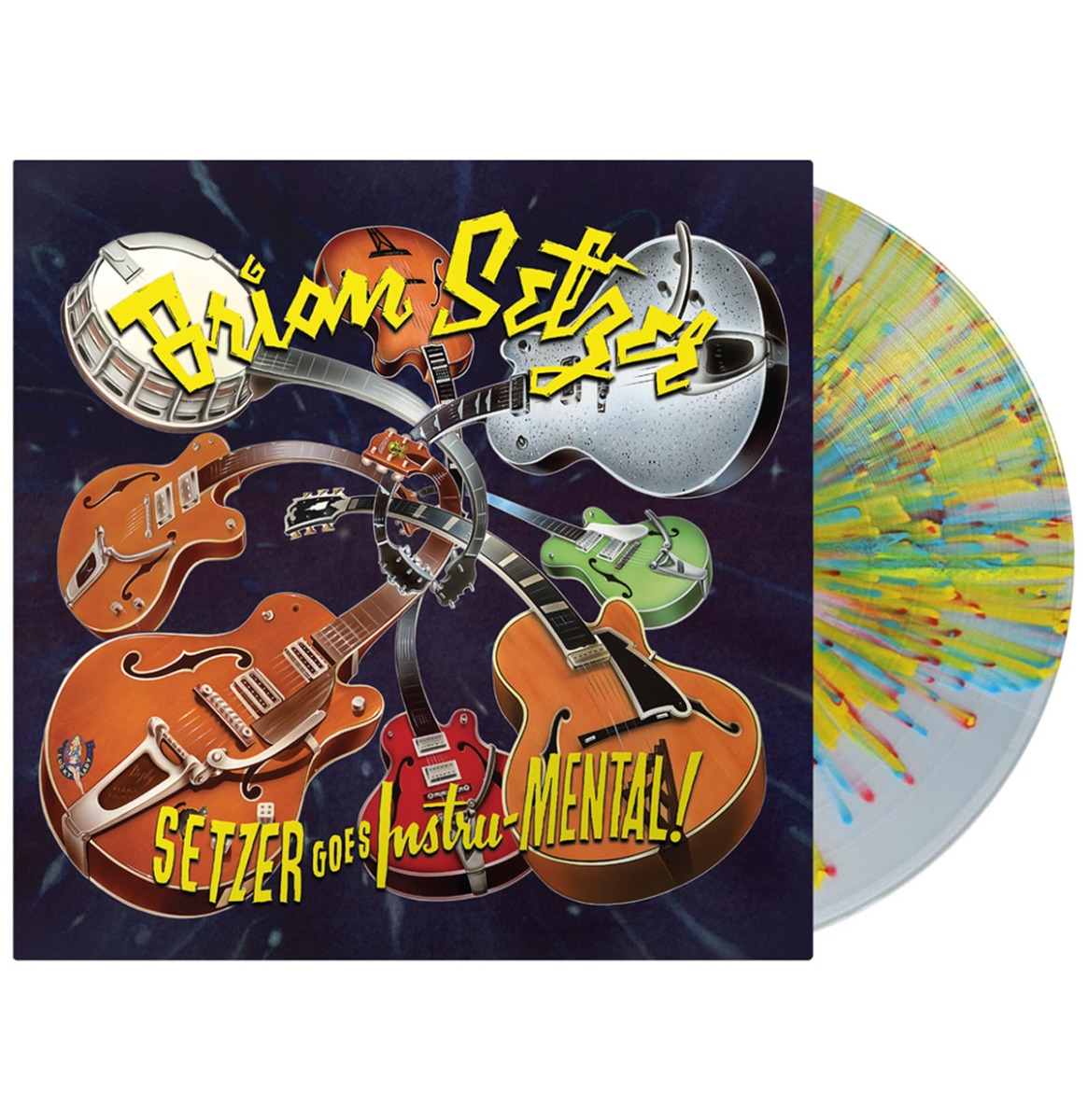 Brian Setzer - Goes Instru-Mental (Splatter Gekleurd Vinyl) (LP) | Fiftiesstore