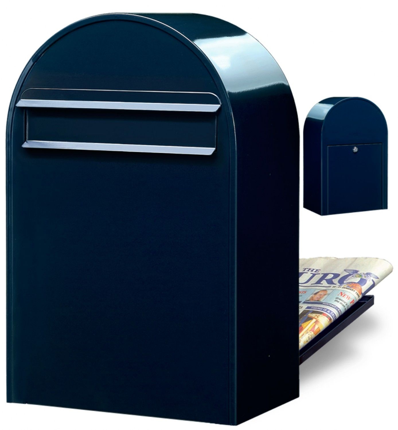 Brievenbus Bobi Classic B (back) - zwartblauw | Bobi