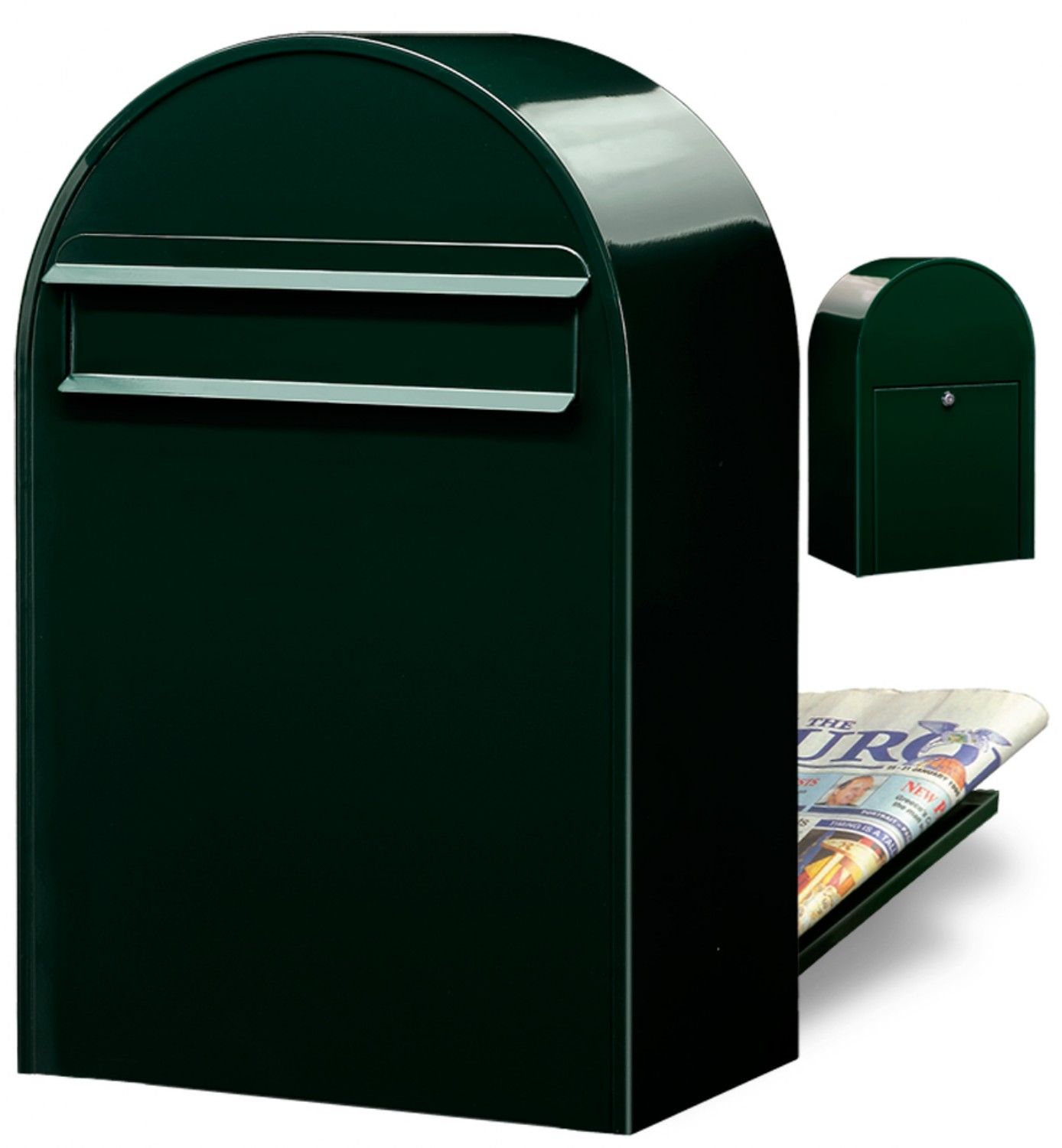 Brievenbus Bobi Classic B (back) - zwartgroen | Bobi