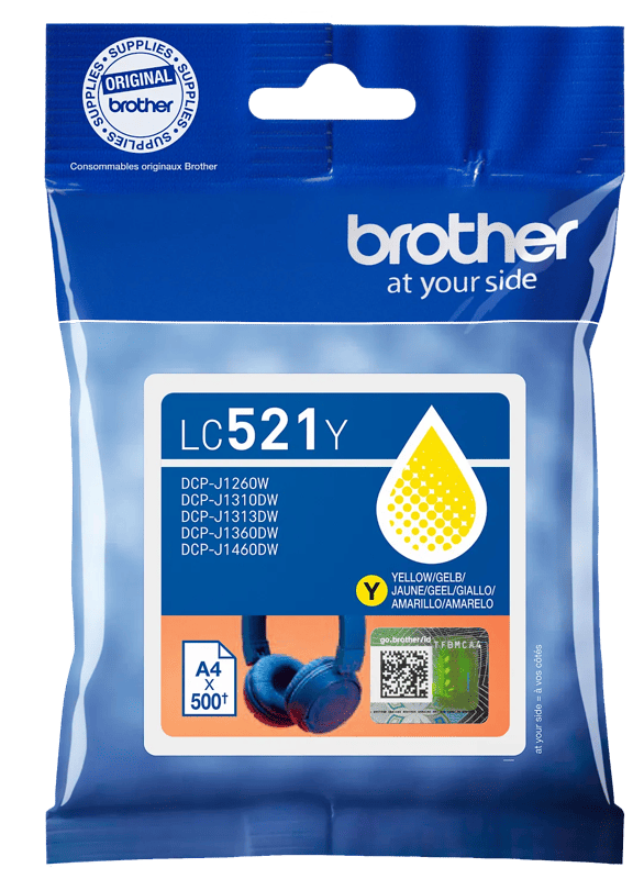 Brother LC-521 Cartridge Geel