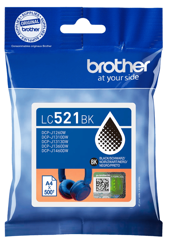 Brother LC-521 Cartridge Zwart
