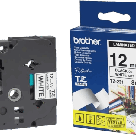 Brother TZe-231 Label Zwart op Wit (12 mm x 8 m)