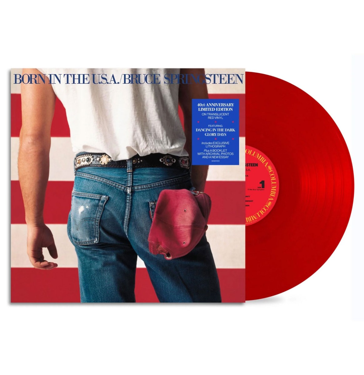 Bruce Springsteen - Born In The U.S.A. (Doorzichtig Rood Vinyl) (40th Jubileum Editie) 2 (LP) | Fiftiesstore