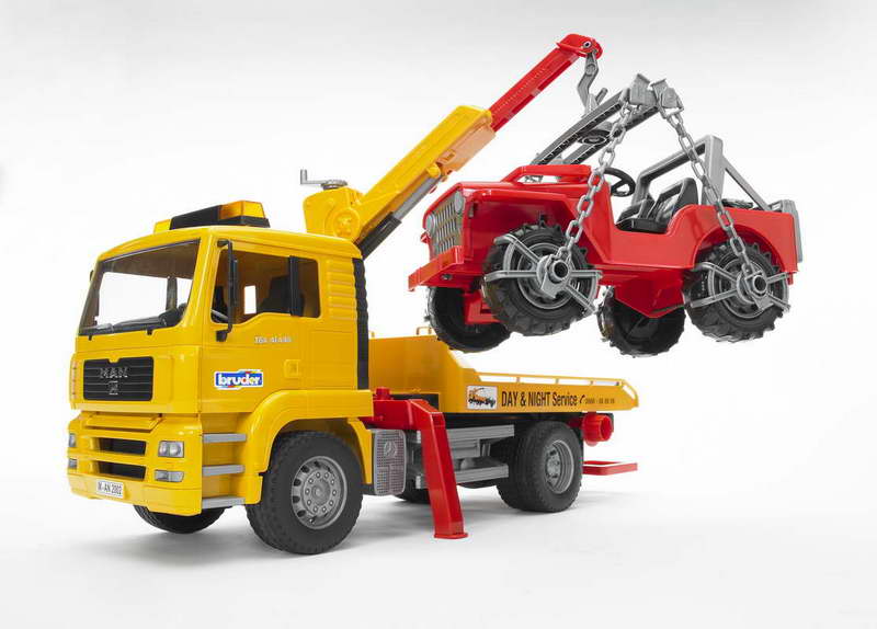 Bruder MAN TGA Takelwagen met jeep | Bruder