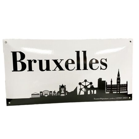 Brussel Emaille Bord - 50 x 25cm | Fiftiesstore