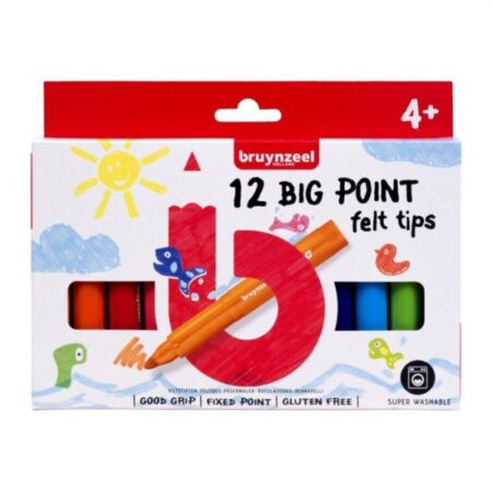 Bruynzeel Big Point Viltstiften 12 Stuks | Bruynzeel
