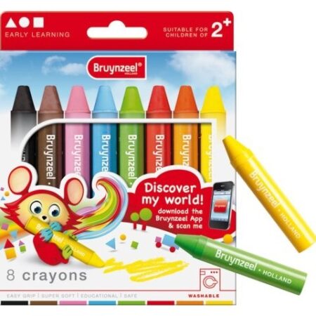 Bruynzeel Dikke Waskrijtjes 8 stuks | Bruynzeel