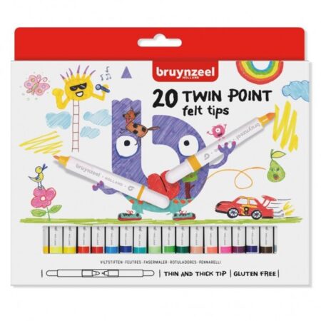 Bruynzeel Dubbelpunters Viltstiften 20 Stuks | Bruynzeel