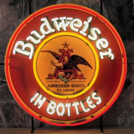 Budweiser Jaren 50 Stijl Logo Neon Verlichting 65 cm - Rood