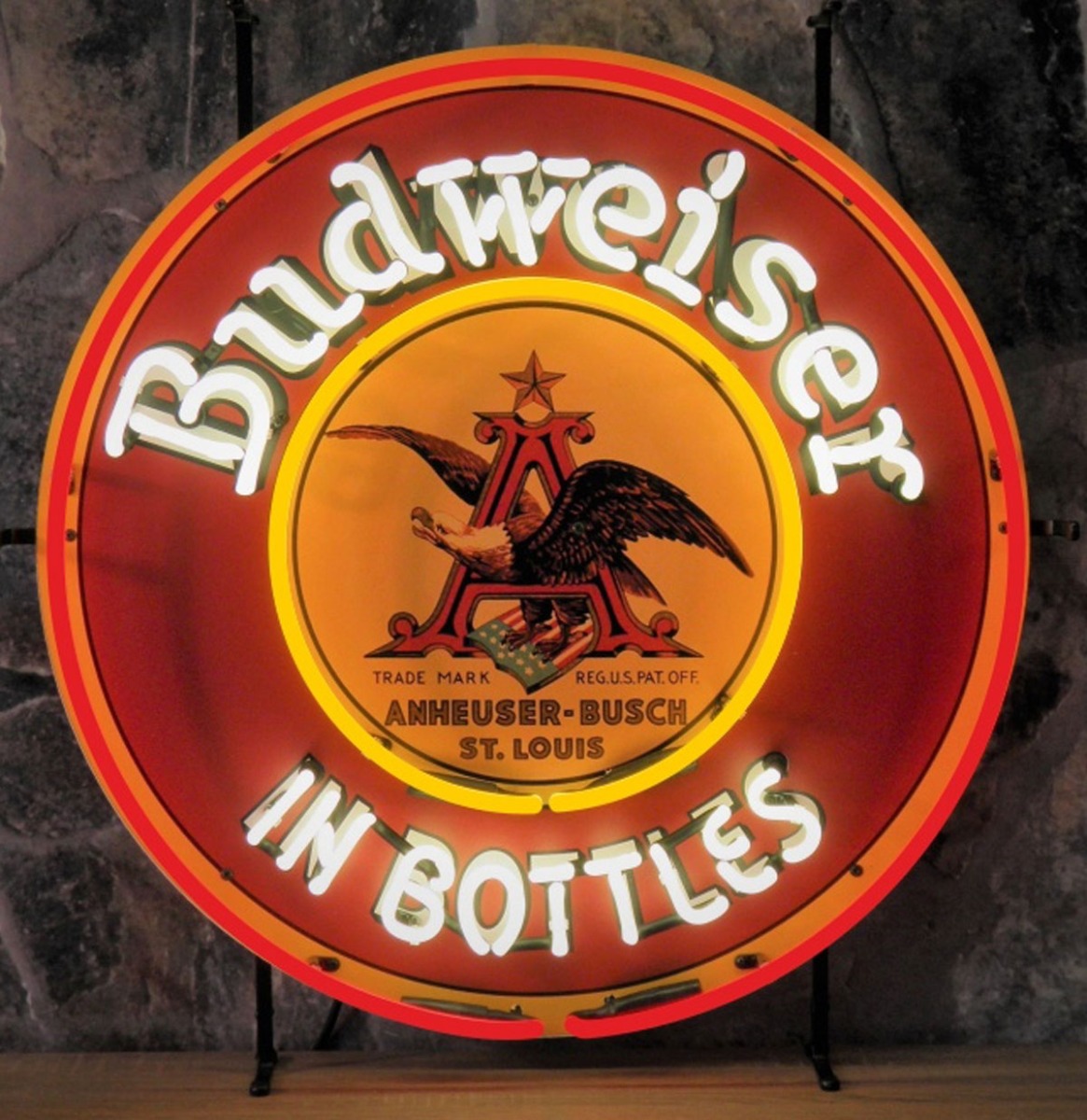 Budweiser Jaren 50 Stijl Logo Neon Verlichting 65 cm - Rood