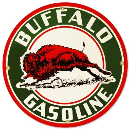 Buffalo Gasoline Emaille Bord 12" / 30 cm | Fiftiesstore
