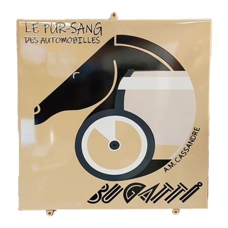 Bugatti Cassandre Box Emaille Bord - 50 x 50cm | Fiftiesstore