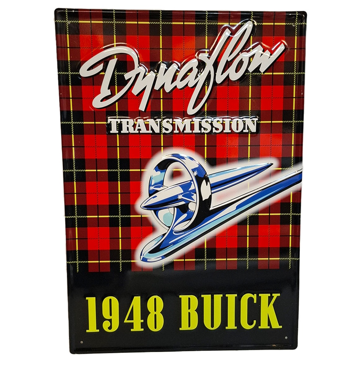 Buick 1948 Dynaflow Stalen Bord Met Relief - 50 x 35cm | Buick