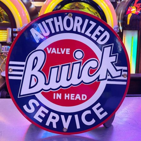 Buick Authorized Service Emaille Bord - NOS 1990s - Ø30cm | Buick