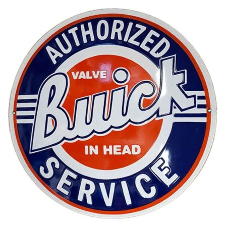 Buick Authorized Service Emaille Bord - Ø60cm | Buick