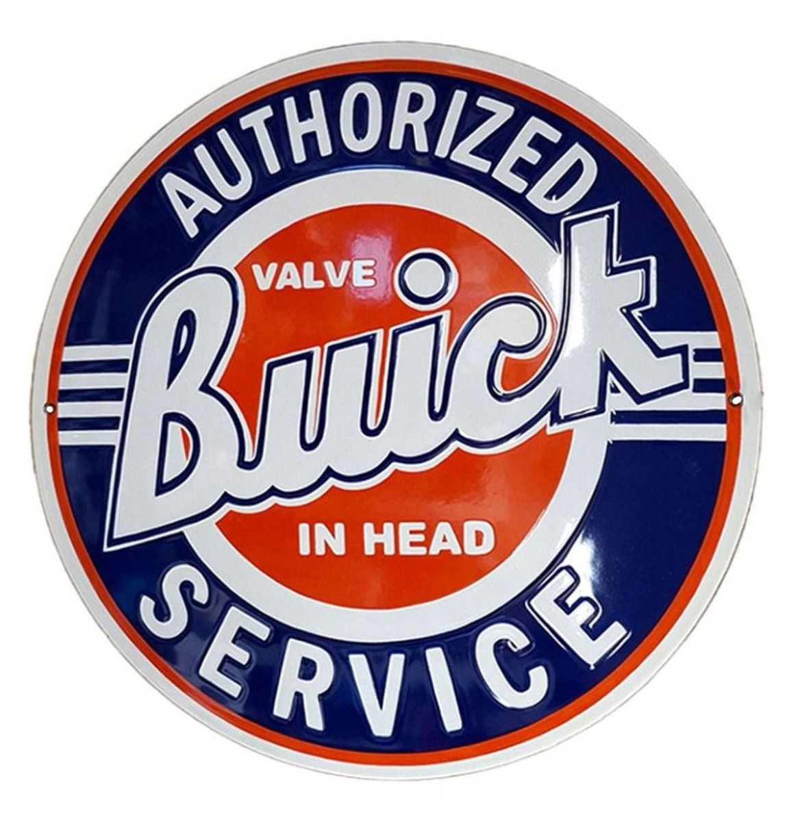 Buick Authorized Service Emaille Bord - Ø60cm | Buick