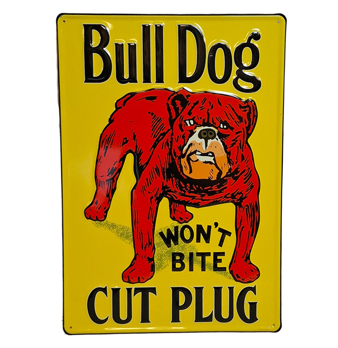 Bull Dog Tobacco Stalen Bord Met Relief - 50 x 35cm | Fiftiesstore