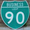 Business Loop 90 Verkeersbord - 61 x 61cm - Origineel | The Dutch Pickers