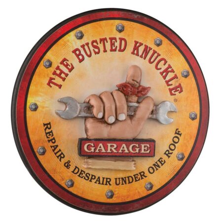 Busted Knuckle Garage Round Pub Sign | Busted Knuckle Garage