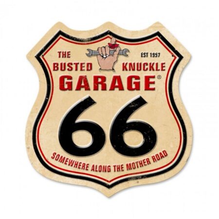 Busted Knuckle Garage Zwaar Metalen Bord 38 x 38 cm | Fiftiesstore