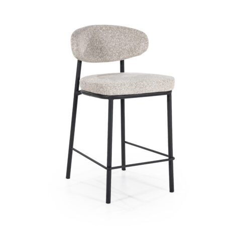 By-Boo Barkruk 'Jari' kleur Beige (zithoogte 66cm) | By-Boo