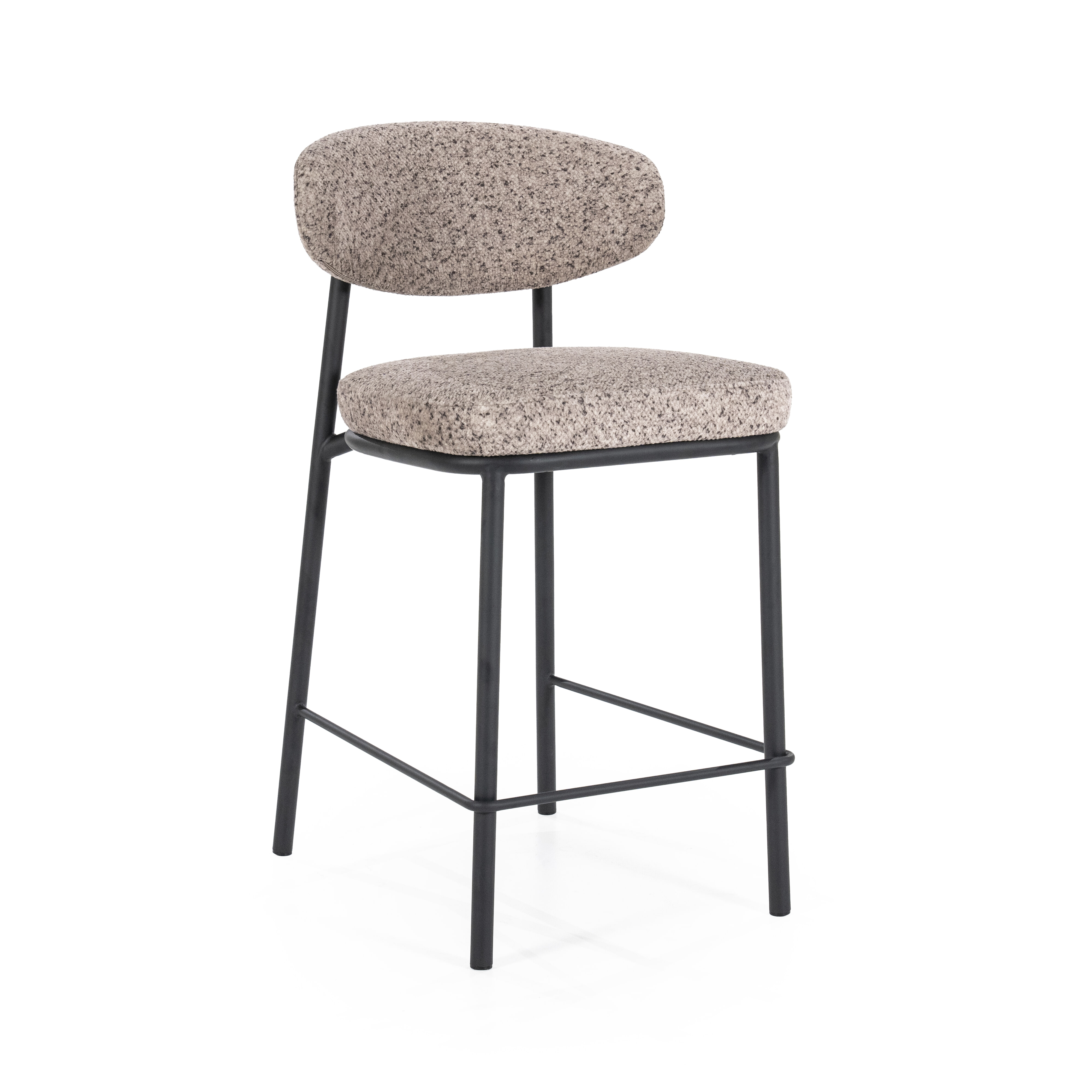 By-Boo Barkruk 'Jari' kleur Taupe (zithoogte 66cm) | By-Boo