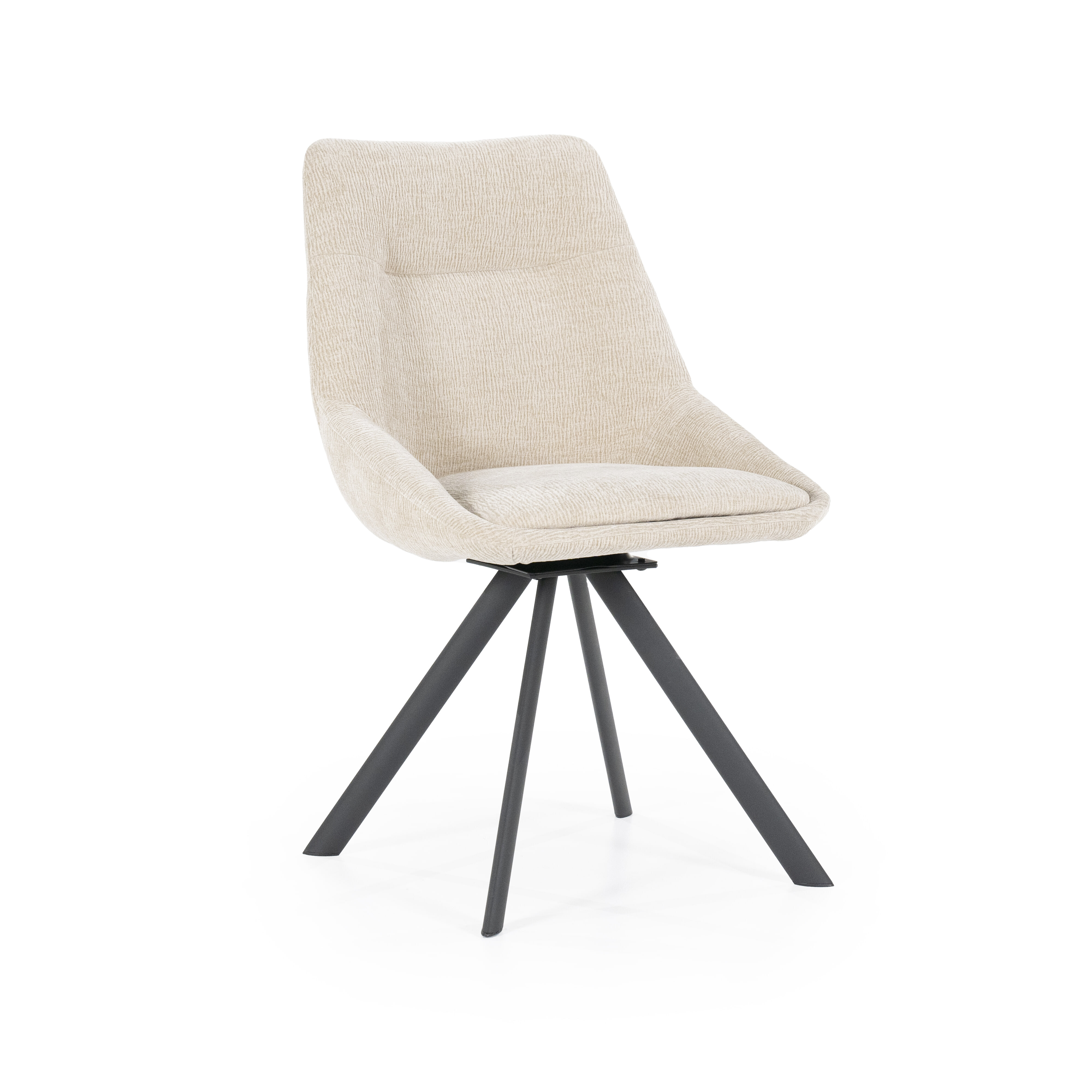 By-Boo Draaibare Eetkamerstoel 'Bliss' kleur Taupe | By-Boo