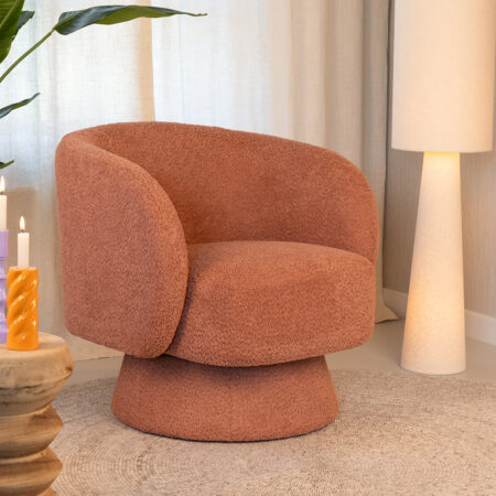 By-Boo Draaifauteuil 'Balou' Bouclé