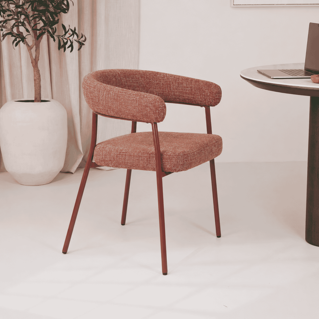By-Boo Eetkamerstoel 'Yovi' kleur Burgundy | By-Boo