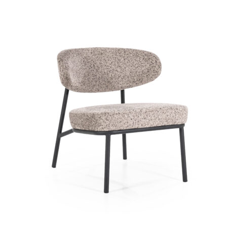 By-Boo Fauteuil 'Jari' kleur Taupe | By-Boo