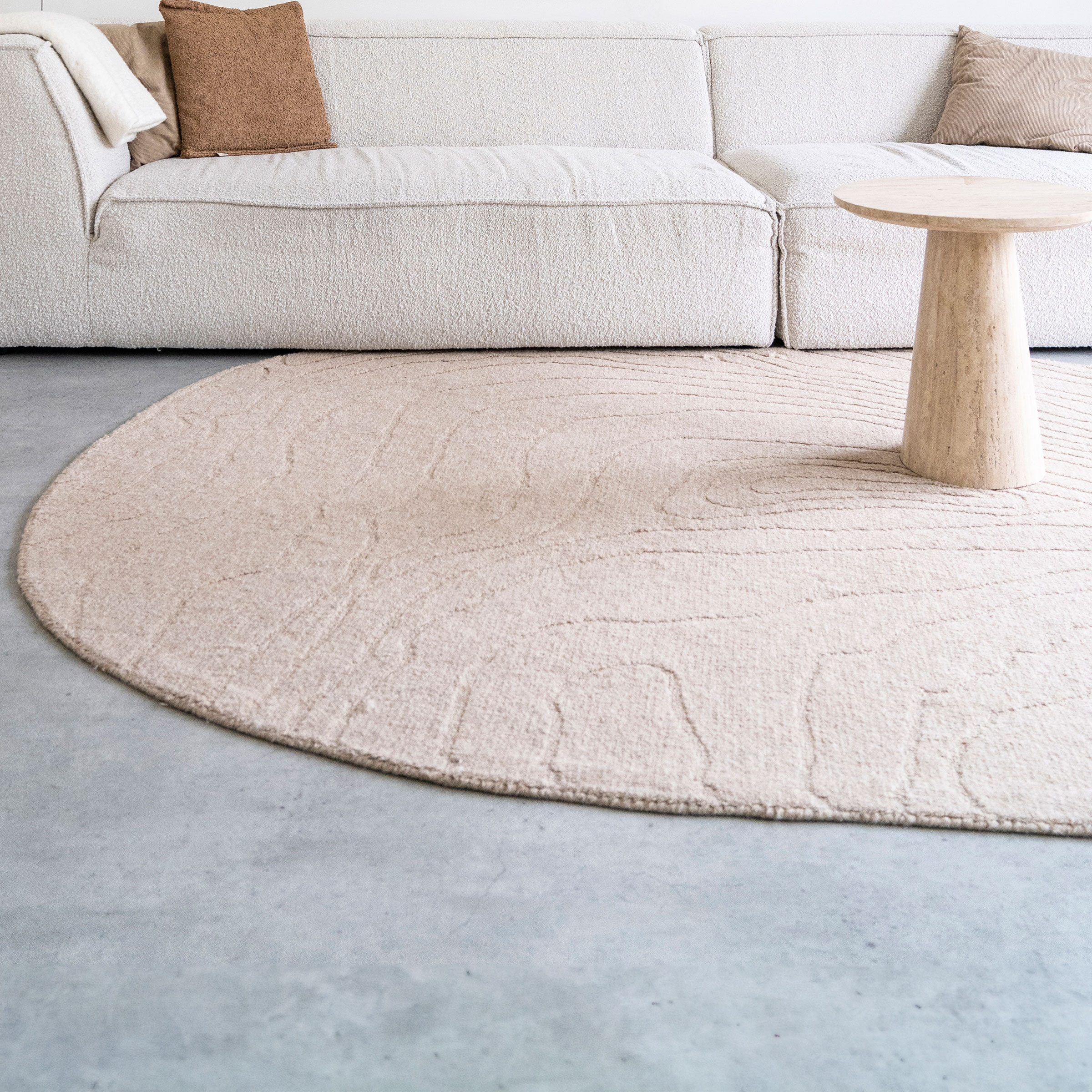 By-Boo Organisch Vloerkleed 'Pebble' Wol