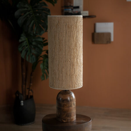 By-Boo Tafellamp 'Gadja' Hout en Jute