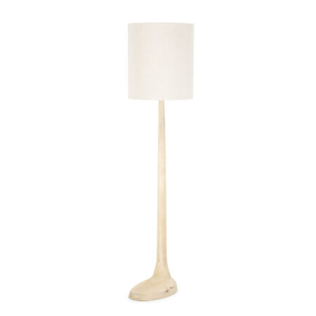 By-Boo Vloerlamp 'Rine' Mangohout en Linnen