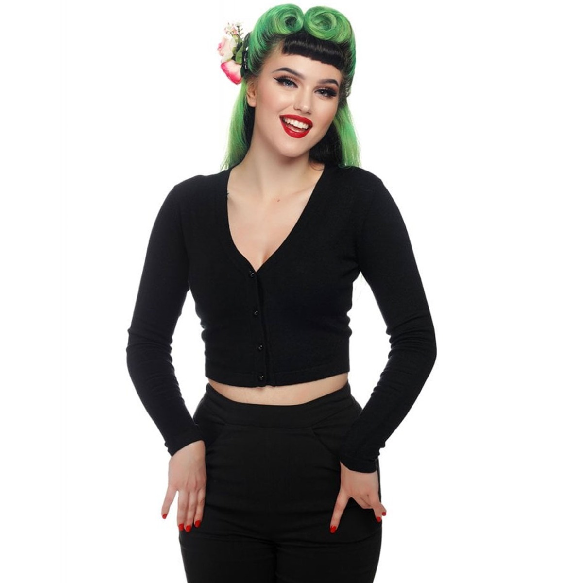 COLLECTIF Kimberley Knitted Bolero Black-XXXL | Collectif