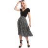 COLLECTIF Rachel Zebra Midi Skirt-S | 50% korting | Collectif