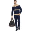COLLECTIF Tommy 1949 Stripe Pullover Navy / Cream-XXL | 49% korting | Collectif