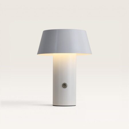 Cadera - Paddenstoel lamp oplaadbaar Wit 20 cm - Draadloze tafellamp - Dimbaar - USB-C - Modern design - 3000K/4500K/6000K | LUSENZ