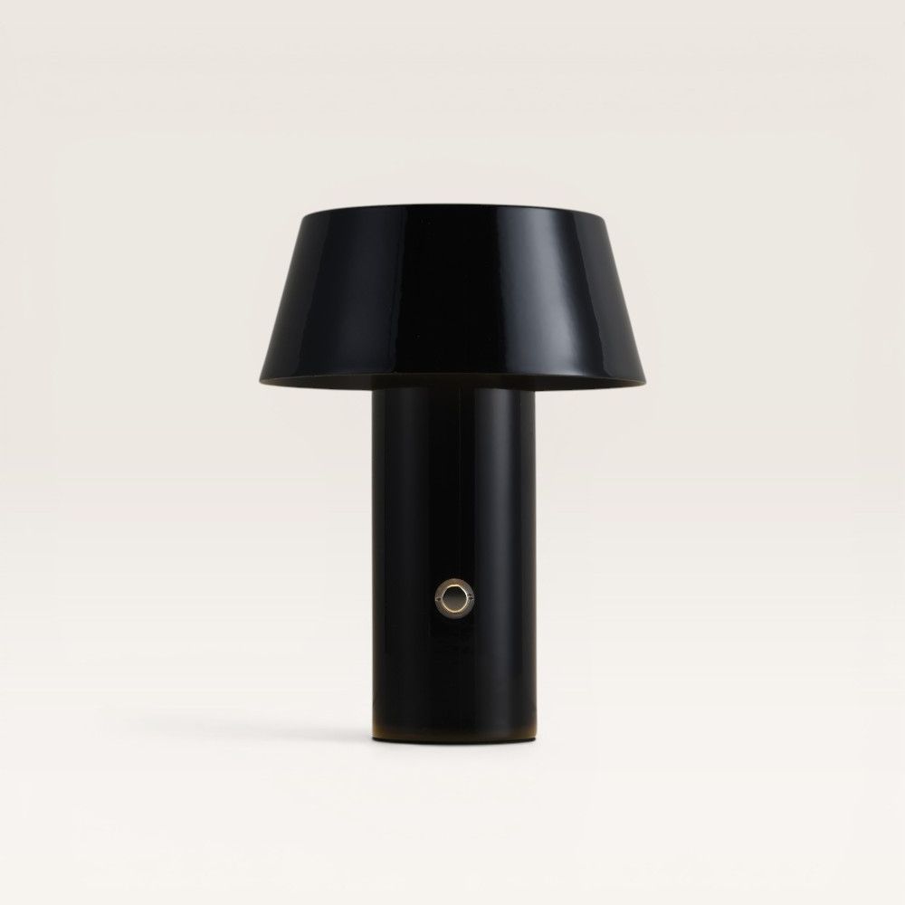 Cadera - Paddenstoel lamp oplaadbaar Zwart 20 cm - Draadloze tafellamp - Dimbaar - Metaal - USB-C - Modern design - 3000K/4500K/6000K | LUSENZ
