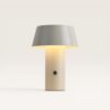 Cadera - Paddenstoel lamp oplaadbaar gebroken Wit 20 cm - Draadloze tafellamp - Dressoir lamp - Dimbaar - Metaal - Modern design - USB-C - 3000K/4500K/6000K | LUSENZ