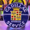 Cadillac Authorized Service Emaille Bord - NOS 1990s - Ø30cm | Cadillac